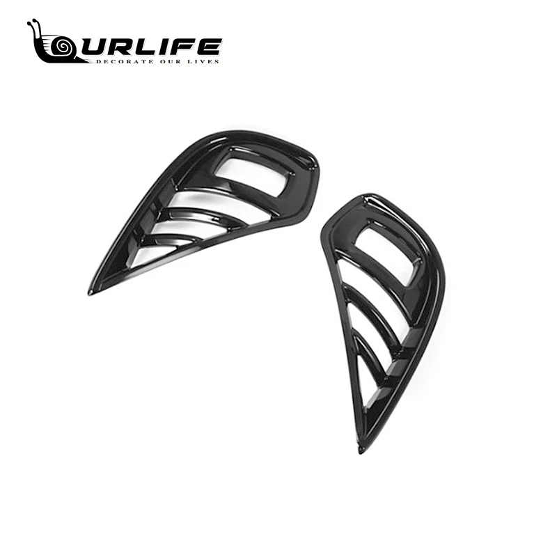 Carbon fiber Chrome ABS Car Front Rear Fog Light Lamp Cover Trim For Toyota Highlander Kluger XU70 2020 2021 2022 Accessories