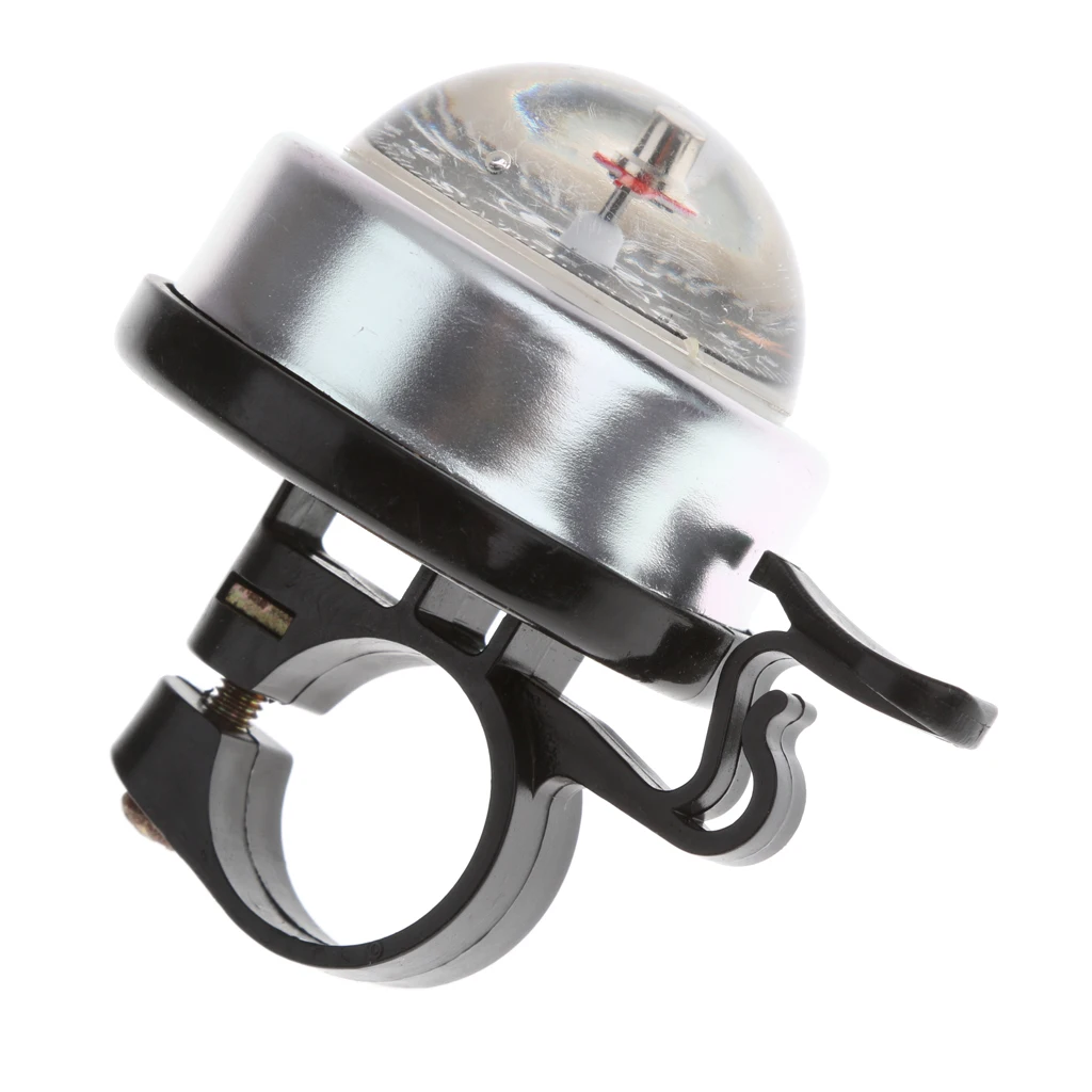 Sliver Bicycle Safety MTB Mountain Rode Bike Ring Alarm Bell Compass Alloy & Plasitc Bicycle Accessories