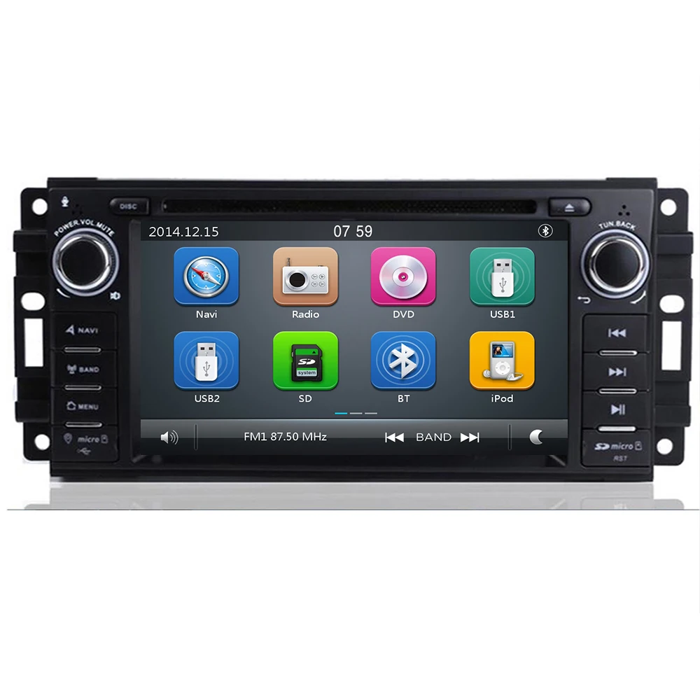2 Din Новый Автомобильный CD DVD плеер GPS навигация для Jeep Sebring Grand Cherokee Compass Wrangler 2005 2019
