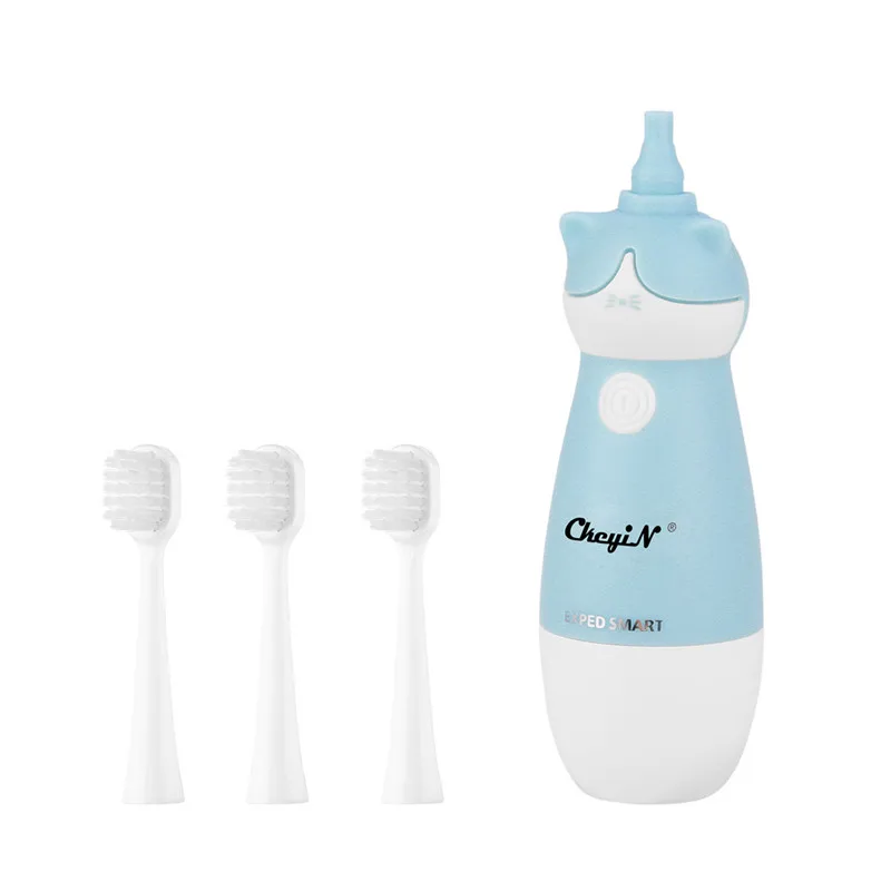 Battery Operated Children Toothbrush 3D Cartoon Teeth Brush Waterproof Kid Electric Wave Toothbrush+ Replaceable Heads