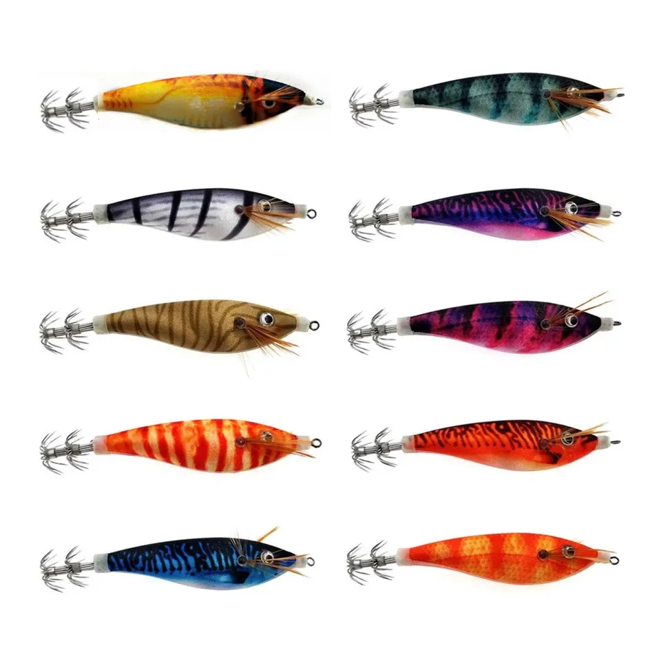 

10Pcs Hot Sale Cuttlefish Squid Hook Octopus Fishing Lure Luminous Squid Jig Shrimp Lure Artificial Hard Bait