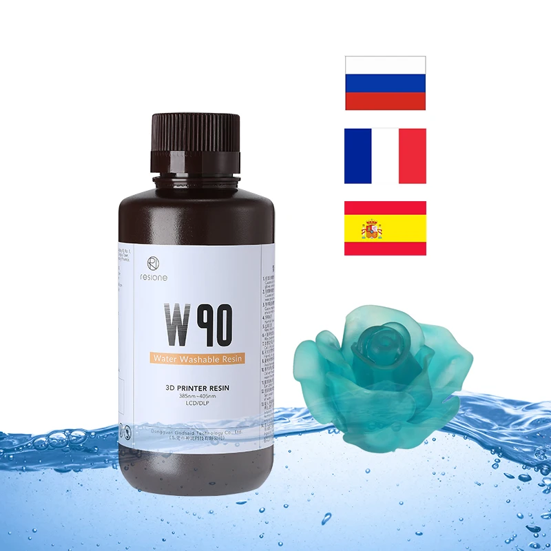 

Resione W90b 500g Water Washable 3d Printer Resin UV 405nm Little Smell For LCD SLA DLP Elegoo Phrozen Anycubic Resin 3d Printer