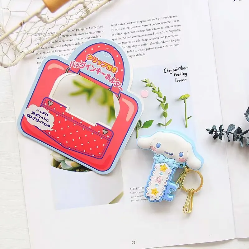 3 Sanrio, Hello Kitty с рисунками из мультфильма «My Melody Cinnamoroll персонажи Little Twin Stars PomPomPurin мультфильм брелок для связки ключей сумка подвесной зажим для девочек Подарки - Цвет: 3