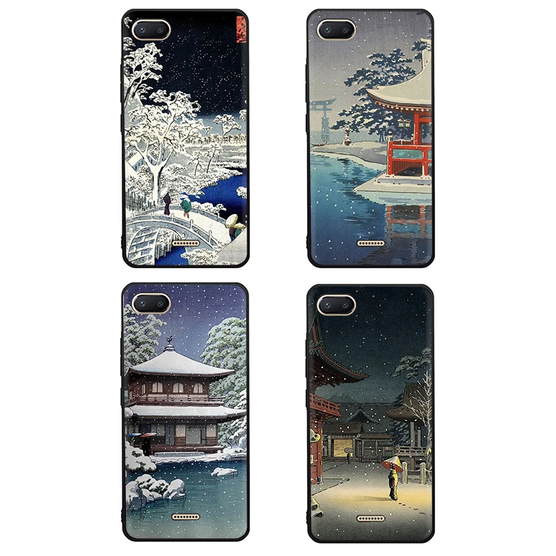 Ukiyo-e японское искусство силиконовый чехол для телефона Xiaomi Redmi 5A 6A 5 Plus 6 Pro 7 GO Note 4X5 6 7 8 Pro