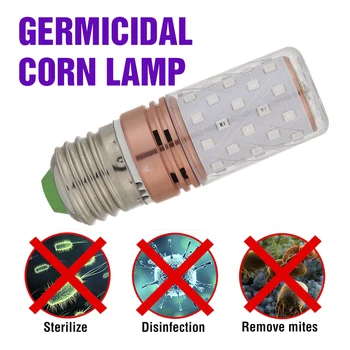 

E27 60 LED UVC Germicidal Lamp Ultraviolet Light Corn Bulb Disinfection Lamp Sterilization LED Lights Home Clean Air Kill Mites