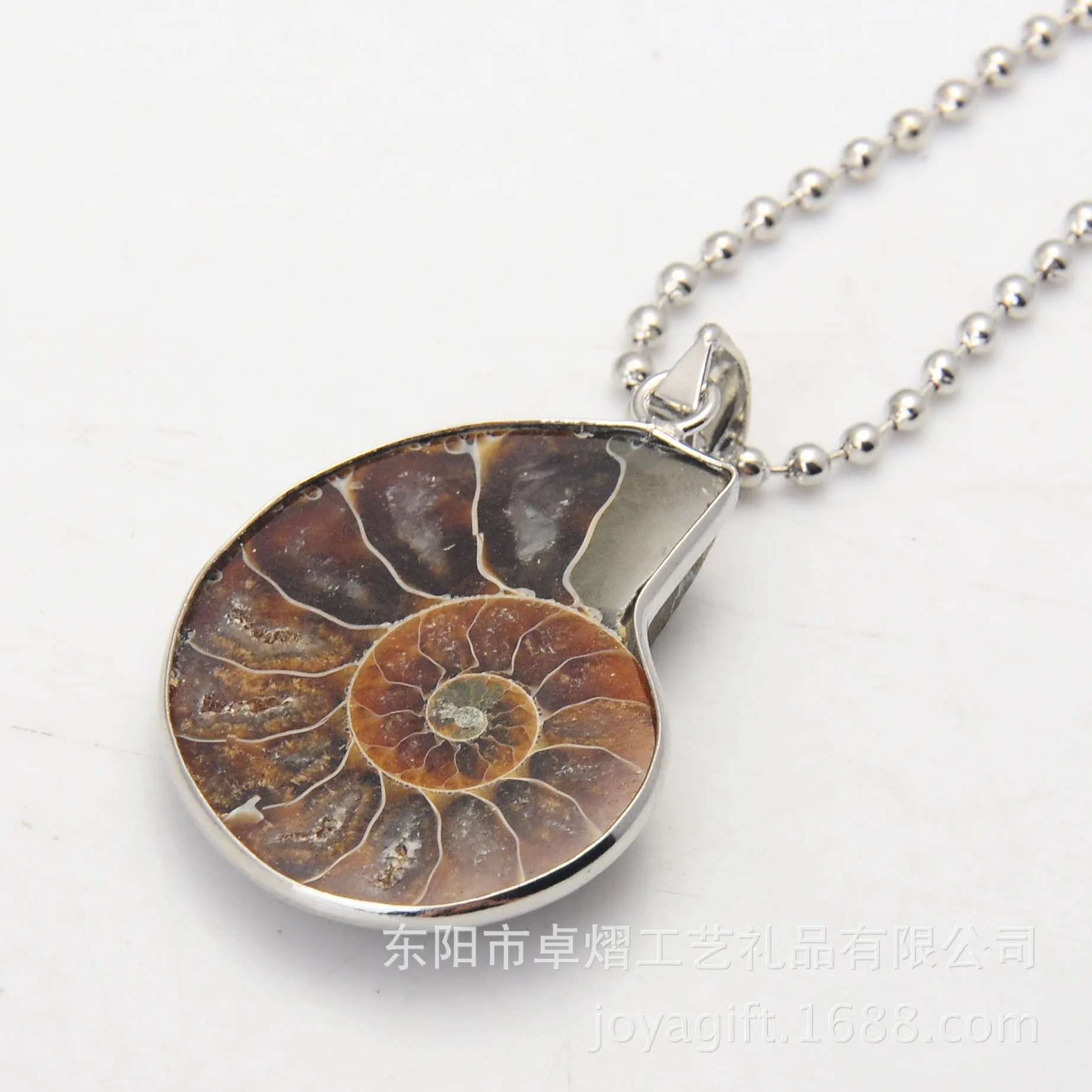 Натуральный цвет Spot Snail Fossil кулон Европа и Америка Мода ожерелье раковины Fossil Ammolite ожерелье раковина