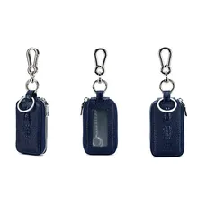 Держатель для ключей из натуральной кожи аллигатора на молнии, кошелек для ключей из воловьей кожи с карманом для ключей, классический дизайн со съемной цепочкой для ключей