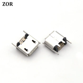 

100pcs Micro mini USB jack socket charging Port Dock for ZX80-B-5P MICRO USB B type vertical SMT 5P connector