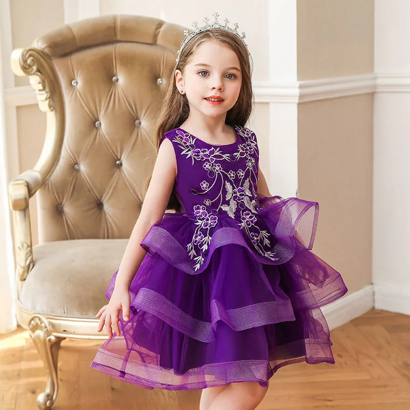 

Summer Children's Dress Girls Summer Prom Dress Evening Party Children's Clothing Princess Birthday Christmas Dress 1-8 years