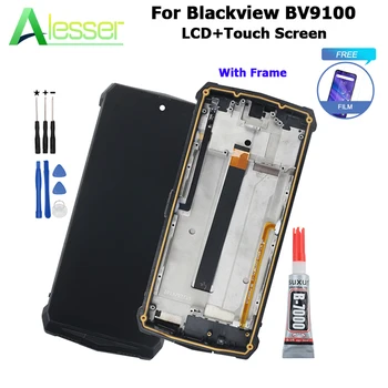 

Alesser For Blackview BV9100 LCD Display And Touch Screen 6.3'' With Frame+Tools And Adhesive + Film For Blackview BV9100​ Phone