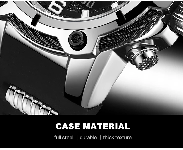 LED Digital Watches Mens Waterproof Analogue Clock Fashion Rubber Strap Waterproof Luminous Quartz Watch Men Sports Relogio