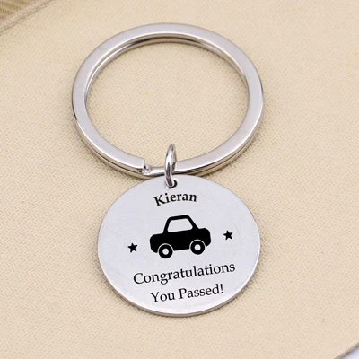 Personalised Gift Card & Bag Good Luck Passing your Driving Test Key Ring Gift 