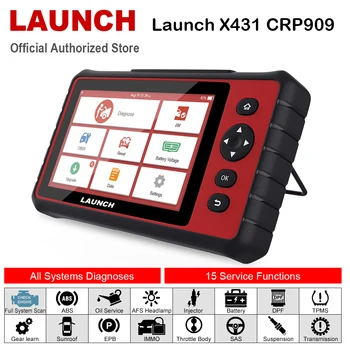 

LAUNCH X431 CRP909 Car OBD2 Scanner Automotive Car Diagnostic Tool for All System Diagnose & Reset Service ODB Auto Code Reader