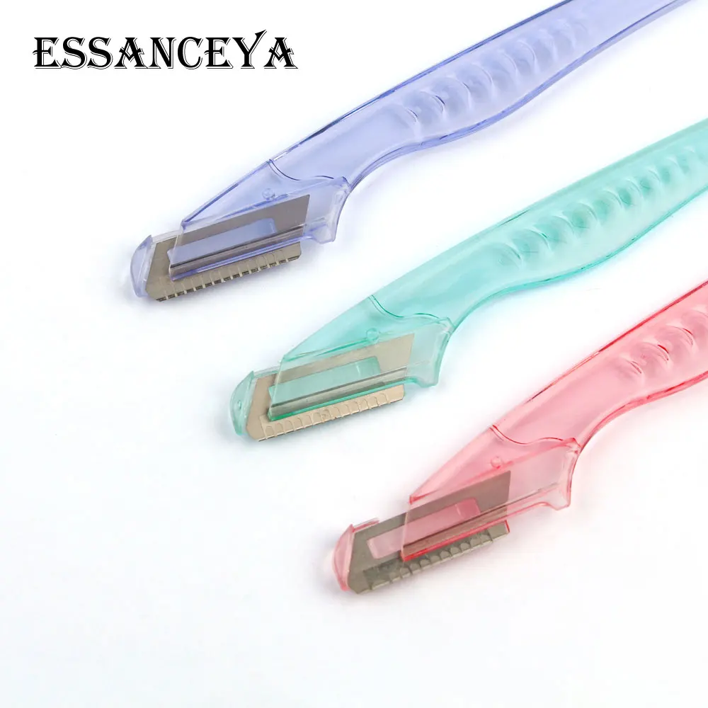 ESSANCEYA 3 шт. цветной триммер для бровей безопасный Макияж Косметический нож для бровей лезвия для удаления волос лица скребок бритва макияж инструменты для красоты