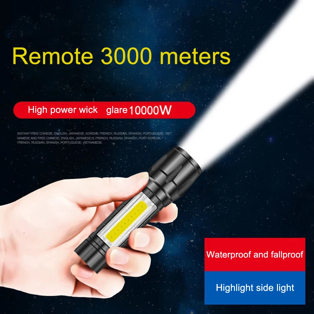 Портативный супер яркий светодиодный фонарик Тактический USB Перезаряжаемый масштабируемый фонарь для рыбалки кемпинга велосипеда Monden N13