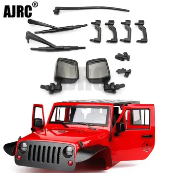 

1 set of soft plastic car door handles, hood buckles, antennas, rearview mirrors for 1/10 RC axial scx10 II 90046 90047 Jeep