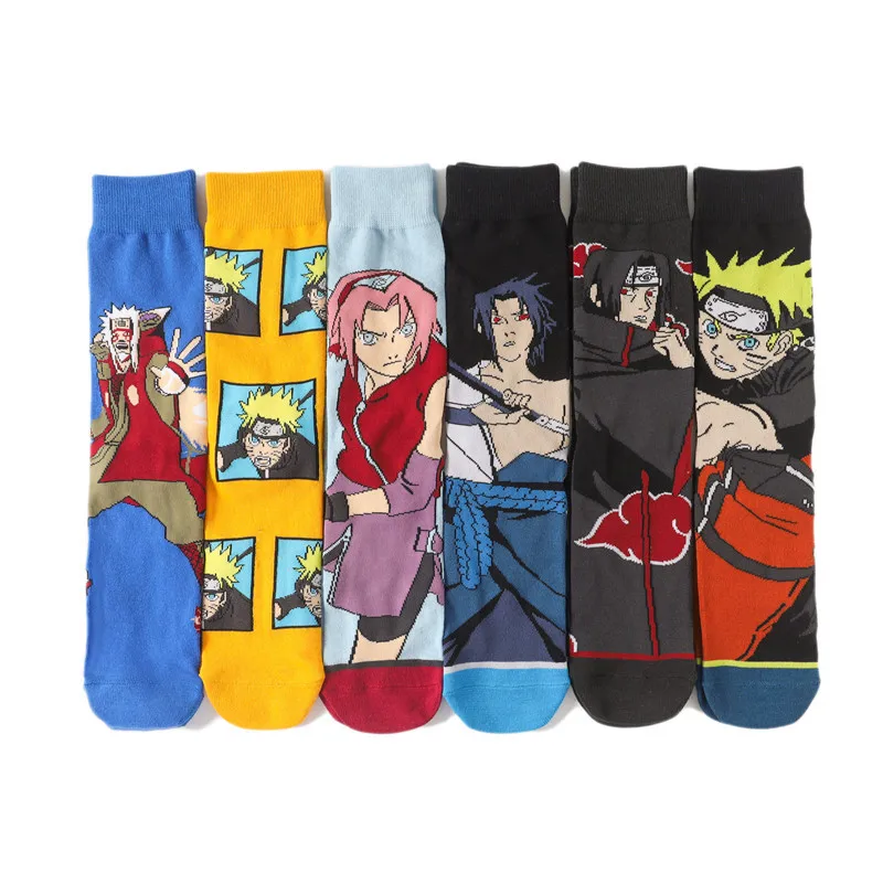 Calcetines largos de algodón con estampado de Anime para hombre y mujer, calcetín de Cosplay para adulto, divertidos, de punto, Hip Hop, con personalidad, 2021