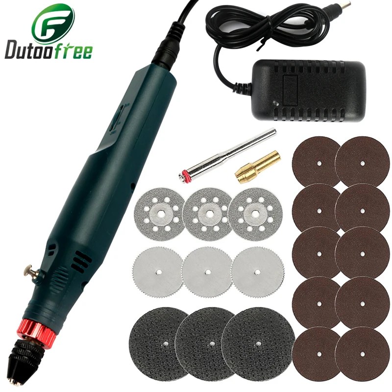 1 Set Infinitely Variable Speed Mini Electric Drill Hand-held  Power Tools Jade Polishing Engraving Tools Electric Drill Speed