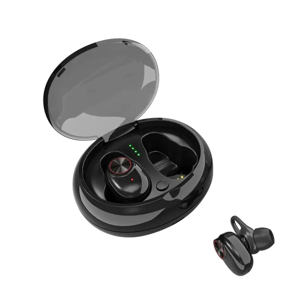 Black Беспроводные Bluetooth наушники спортивные бег драйвер стерео Бас HIFI наушники-вкладыши с кожухи головных телефонов для мобильных телефонов - Цвет: Black
