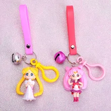 Красивая девушка воин брелок Аниме силикагель Кожаные Веревки довольно брелок для девушек Yiwu небольшой подарок аниме выставка подарок