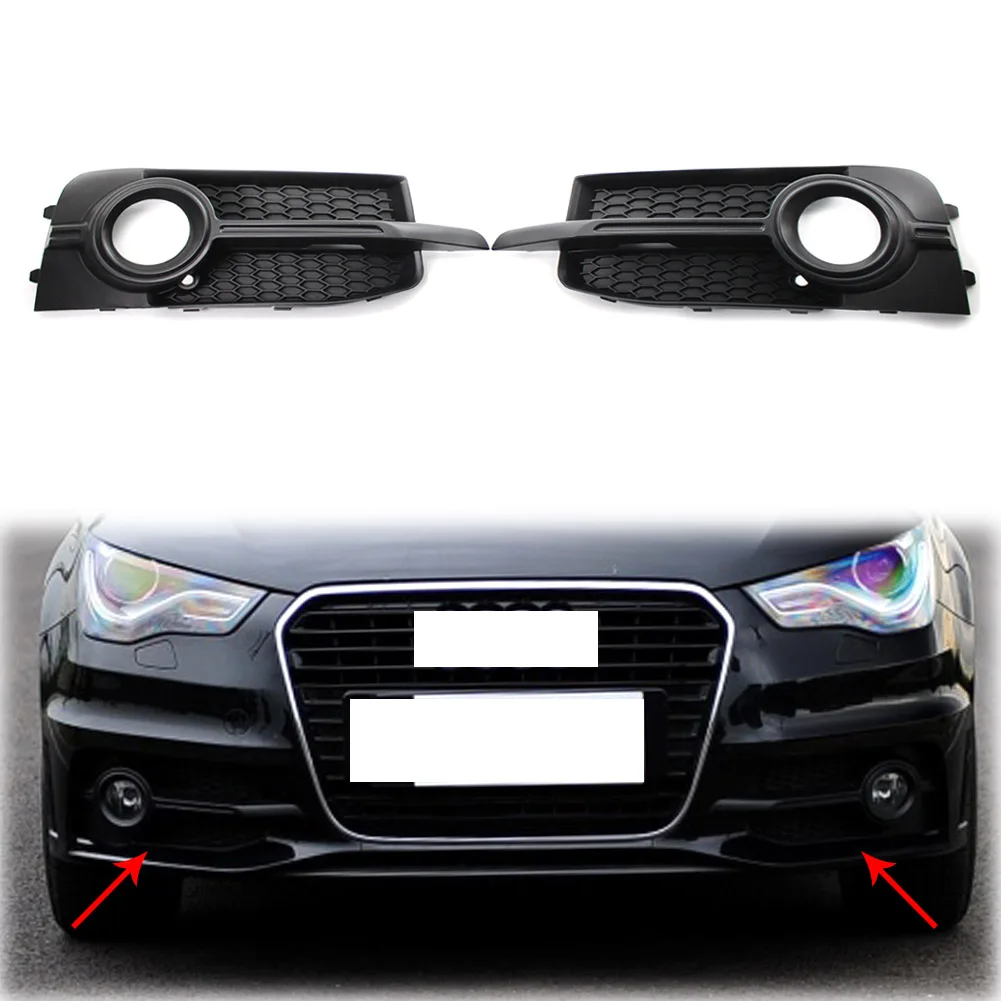 

1Pair For AUDI A1 8X 2011 2012 2013 2014 S-Line Fog Lamp Grille Front Bumper Honeycomb Grill Black ABS Decoration Left & Right