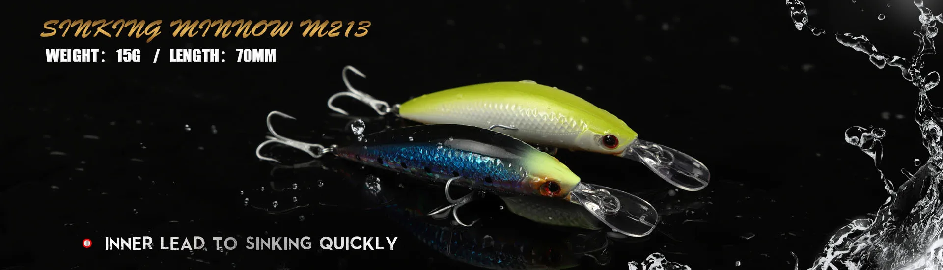 Приманка Mino 30 г/9,5 см, погружная приманка Mino Long Shot, приманка для ловли карпа Yellowcheck M30