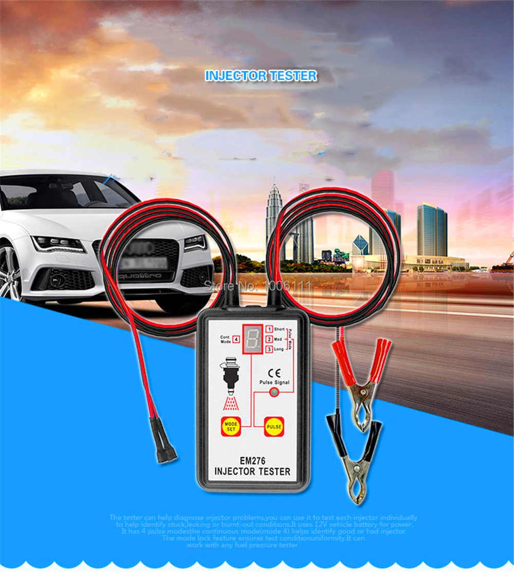 

AM-EM276 automotive car Injector Tester 4 Pluse Modes Powerful Fuel System Scan Tool AM-EM276 Injector Tester