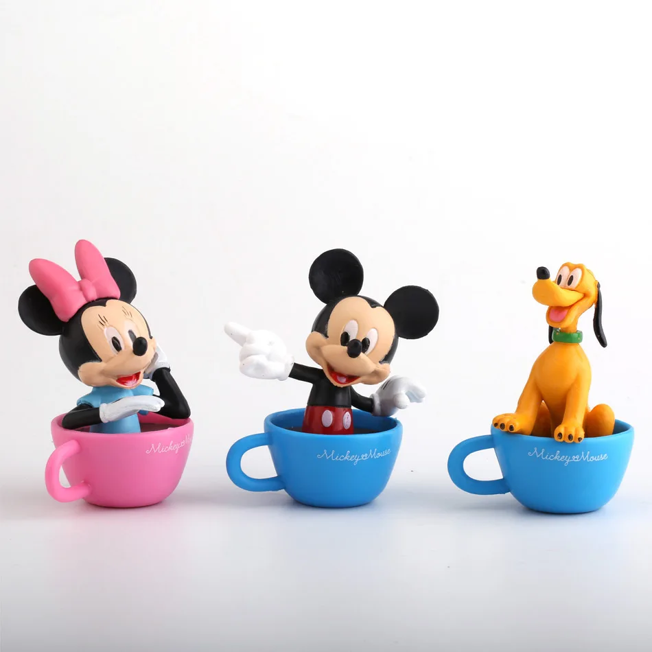 Disney Mickey Figure Doll Mickey Mouse Minnie Donald Duck Daisy Duck Cartoon Collection Figure Toy Cute Mickey Toy Set for Kids