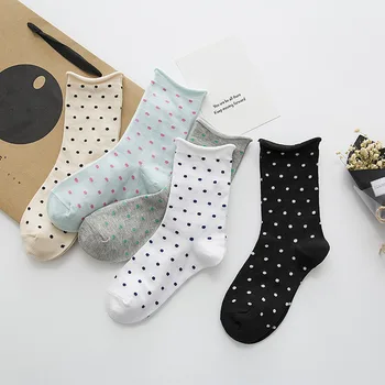 Calcetines con volantes estilo coreano harajuku para mujer, calcetines kawaii, skarpetki, kobieta, medias