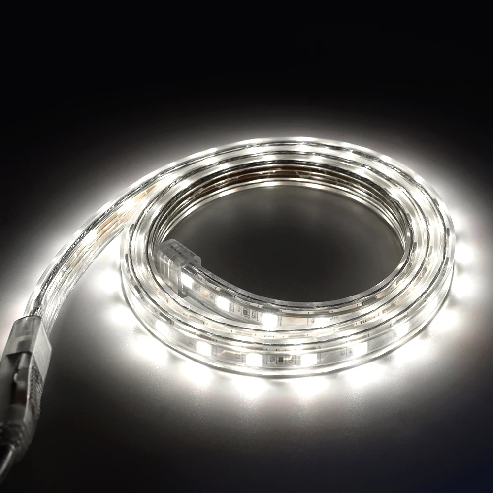 СВЕТОДИОДНАЯ лента SMD 5050 110 В водонепроницаемый гибкий светодиодный светильник, лента 120 В, лампа для улицы, 1 м, 2 м, 3 м, 4 м, 5 м, 10 м, 12 м, 15 м, 20 м, 25 м, 60 Светодиодный s