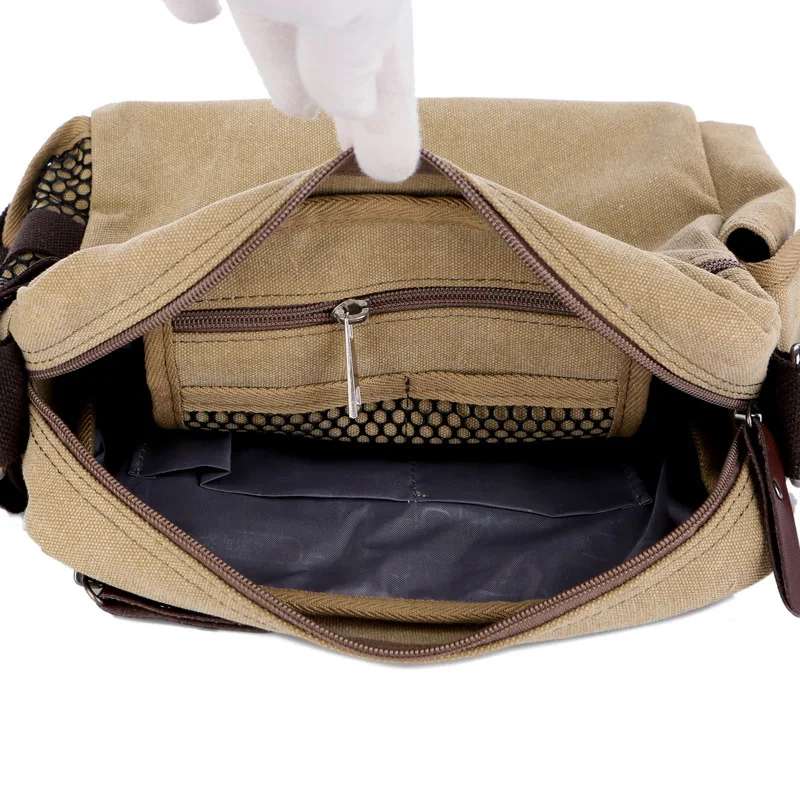 Холст человек Crossbody большой Ёмкость модная мужская Наплечная Сумка на каждый