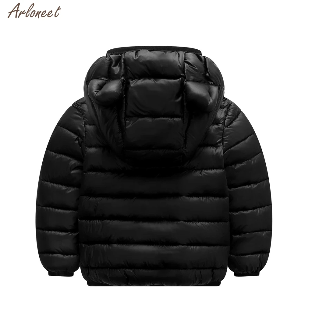 Children Boys Girl Winter Coats Jacket Kids Zip Thick Ears Snow Hooded Outwear Baby Coat Baby Coat jacket NEW Fashion