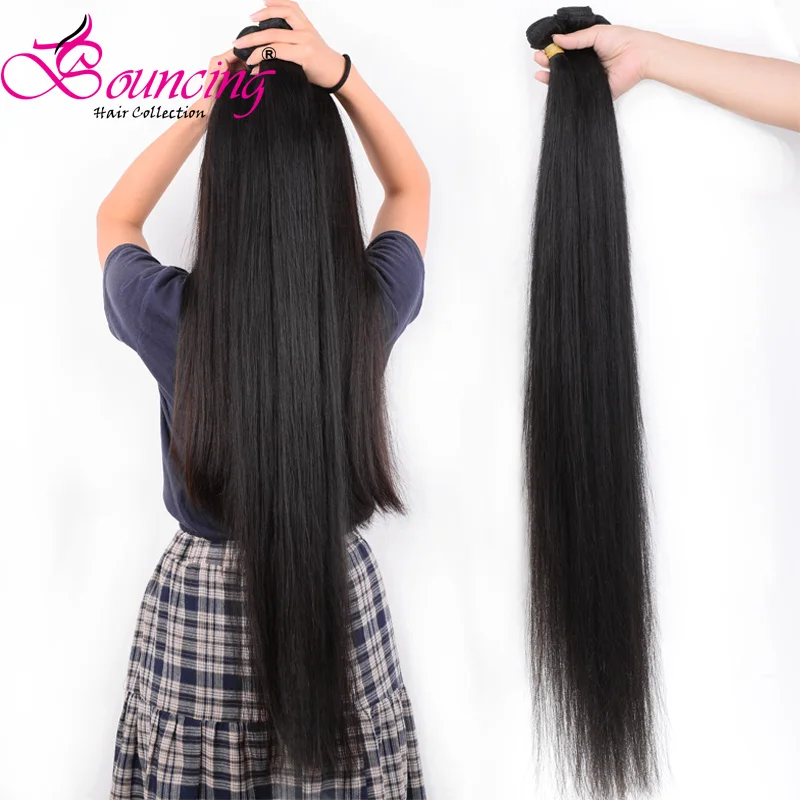 Волнистые прямые пряди с закрытием человеческие волосы бразильские Remy 4 4x4