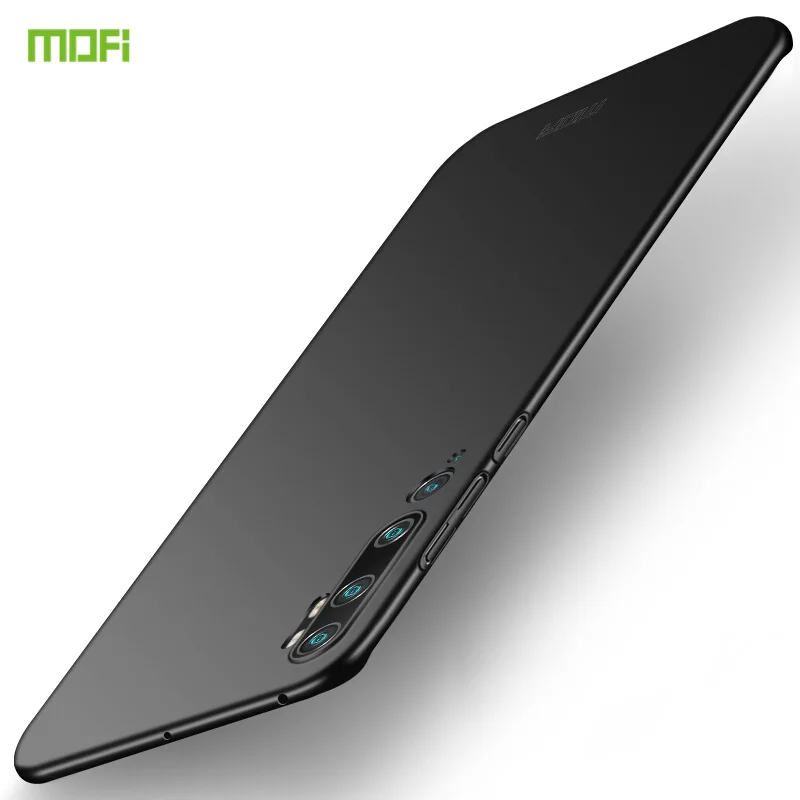 Черный Для Xiaomi Mi Note 10 чехол MOFi жесткий Роскошный защитный чехол для Xiaomi Mi Note 10 чехол для телефона чехол - Цвет: Черный