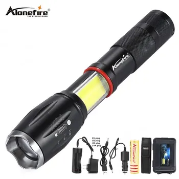 

AloneFire G701 COB flashlight 5000lm CREE XML T6 led Aluminum Waterproof Zoom Tactical Torch Magnet Work lantern 18650 battery