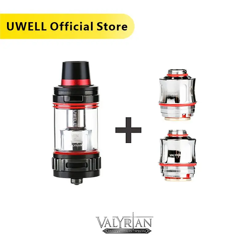 UWELL VALYRIAN бак 2 мл/5 мл & катушка 0 15 Ом одна кнопка флип топ метод заполнения