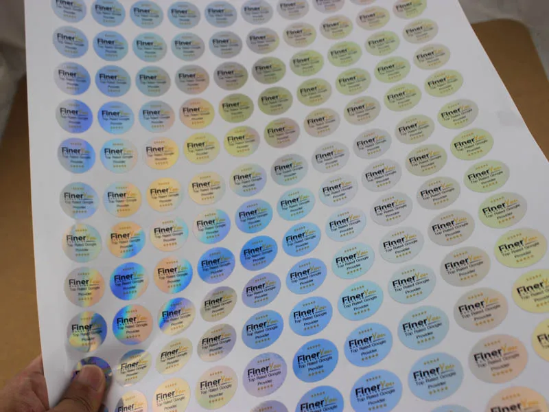 Vendita Calda Adesivo Ologramma 3D Sigillo Antimanomissione A Nido D'Ape Dorato Con Adesivo Modello Alveare