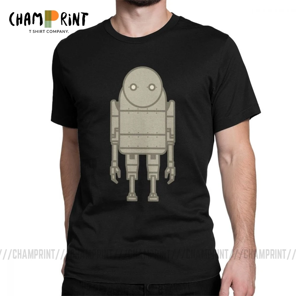 Men's T-Shirt Machine Life Form Nier automata Vintage 100% Cotton Tees Short Sleeve Gameplay 2B T Shirt Round Neck Clothes Adult |