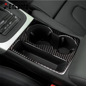 

For Audi A5 A4 B8 2009-2015 Carbon Fiber Trim Cup Holder Decorative Frame Decal Cover Sticker Cover Car Styling Accessories