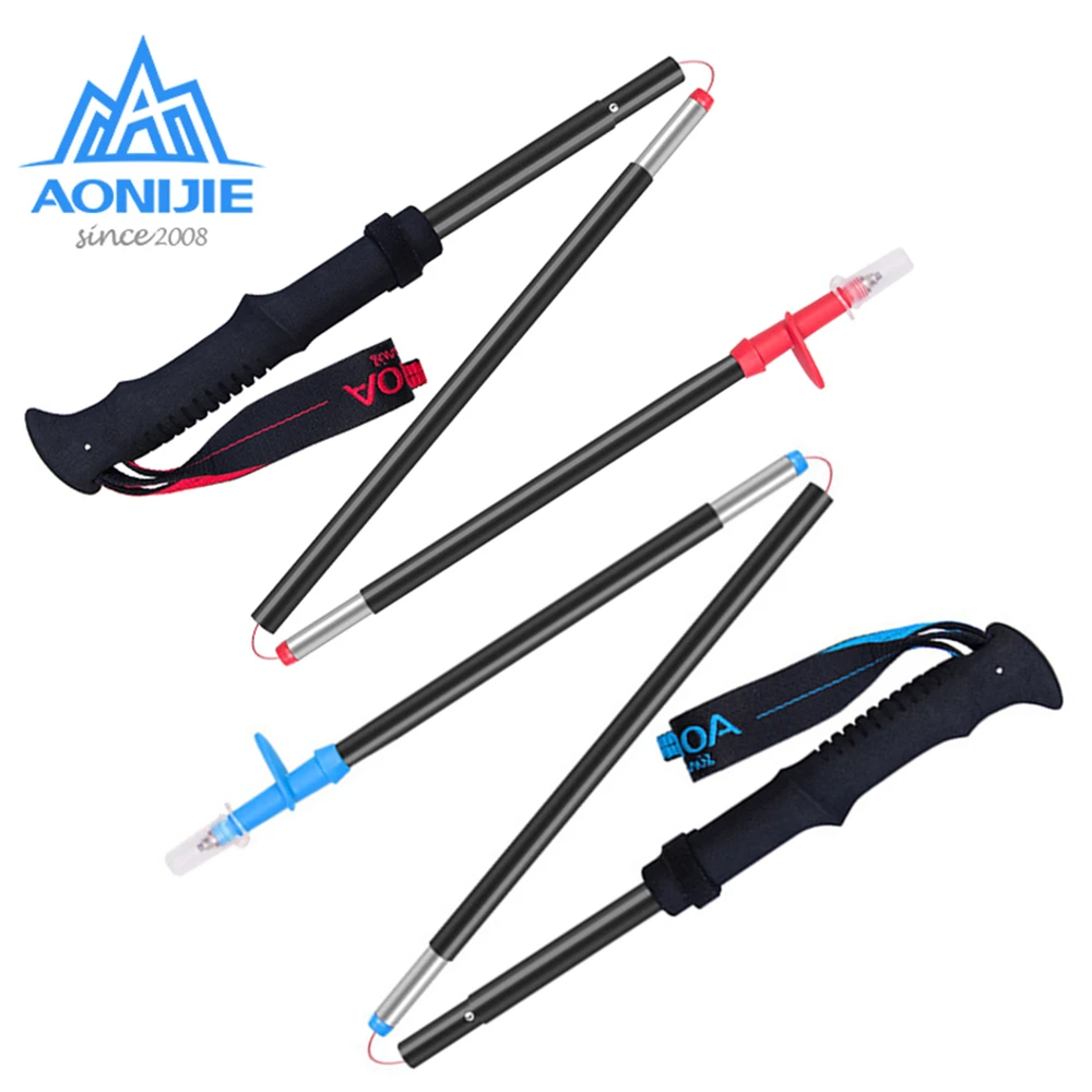 

AONIJIE Trekking Poles 2 Pcs Ultralight Folding Aluminium Alloy Walking Sticks with EVA Grip Quick Lock Shock Absorbent