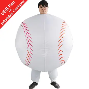 

ZISUEX Baseball Inflatable Costume Dinosaur Blow up Costume Game Fancy Dress Halloween Jumpsuit Sports Cosplay Outfit Gift,Adult