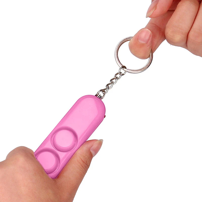 

Hot Selling Anti-rape Device Double Horn Alarm 120dB Loud Alert Attack Panic Safety Personal Security Keychain