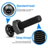 NINDEJIN hex hexagon socket button head screw nut carbon steel m2 m2.5 m3 m4 m5 m6 allen round head screw set bolt and nut set ► Photo 3/6