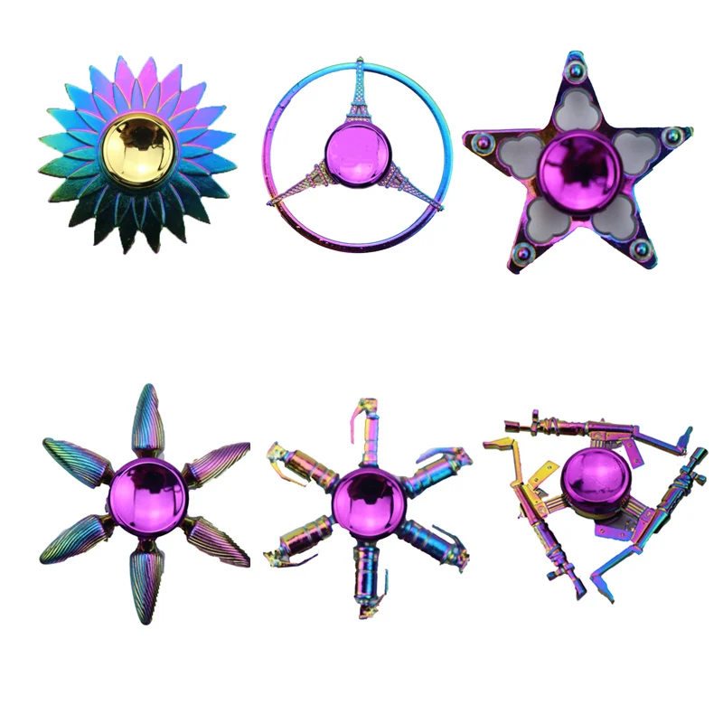 

New Metal Fidget Spinner Zinc Alloy Gyro Rotary EDC Hand Spinner For Autism And ADHD Focus Stress Fingertip