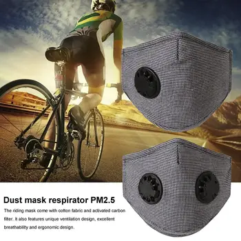 

5PCS Reusable Dust Mask Respirator Anti-pollution PM2.5 Filter Washable Anti-smog Mask Sunscreen Face Cover for Outdoor Cycling
