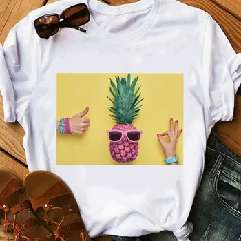 

Funny New Painted Pineapple Listen To Songs Print Cute Leisure Girls Shirts T-shirt Boys Kids Tshirt Kawaii Harajuku Round Neck