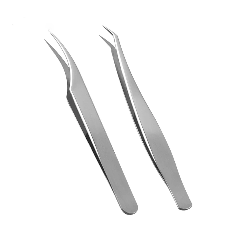 

YSDO 2 pc Eyelashes extension tweezer tool beauty makeup tool tweezer mink false eyelashes extension two types tweezer