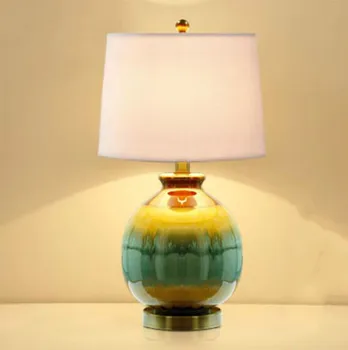 

American modern minimalist ceramic deak lamp warm bedroom bedside lamp creative personality living room study lamp AP8091352