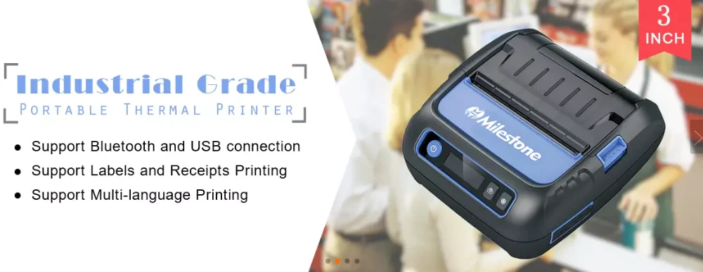 MHT-P80F Термопринтер для печати этикеток 2 в 1 POS принтер 80 мм Bluetooth Android/iOS/Windows штрих-код стикер