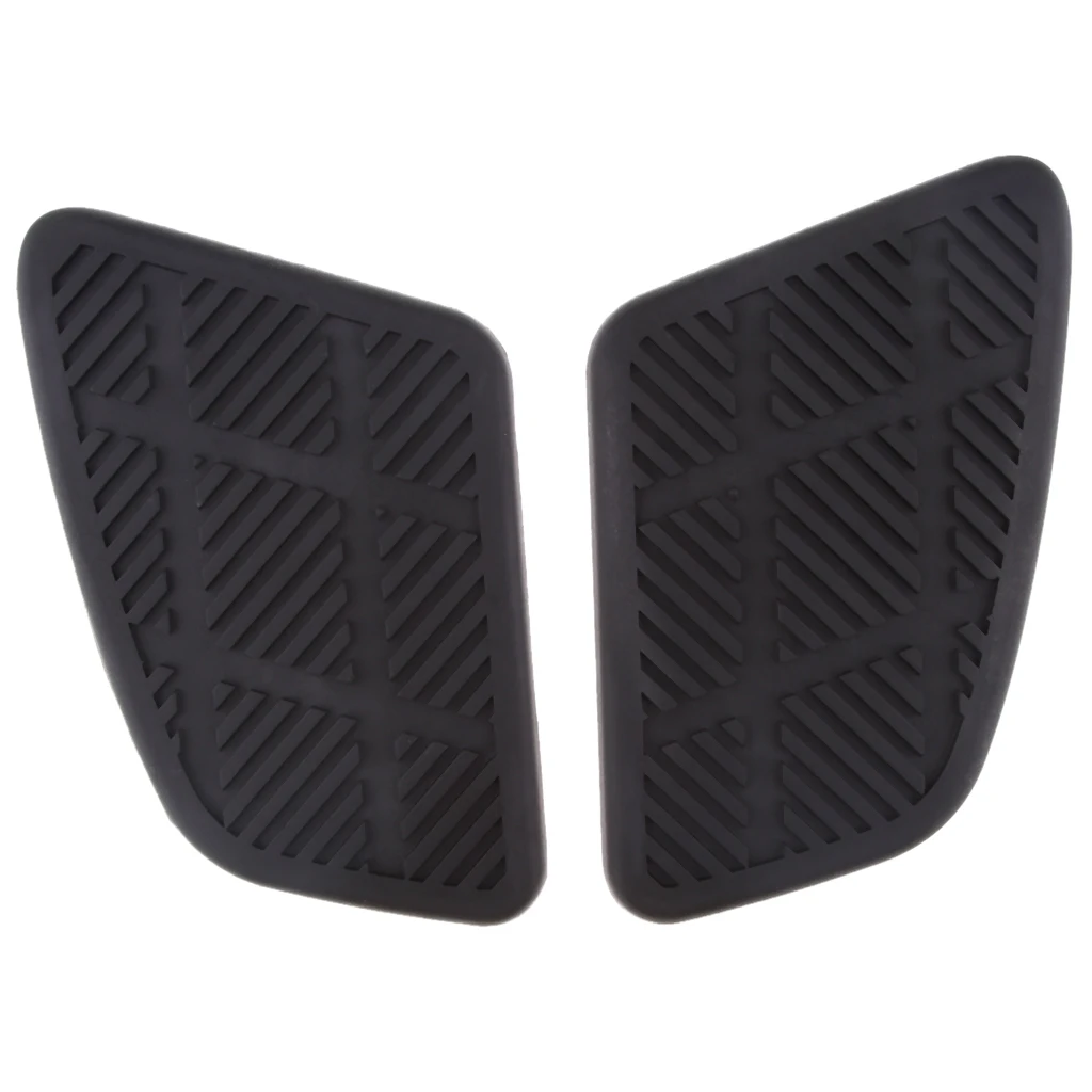 2 Pieces Motorcycle Gas Fuel Tank Rubber Pad Protector for Retro Cafe Racer